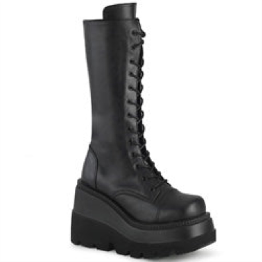 Shaker-72 Demonia Ireland Black Vegan Leather