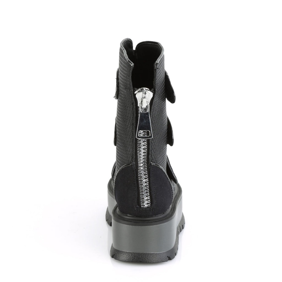 Slacker-101 Demonia Ireland Black Vegan Leather-Canvas