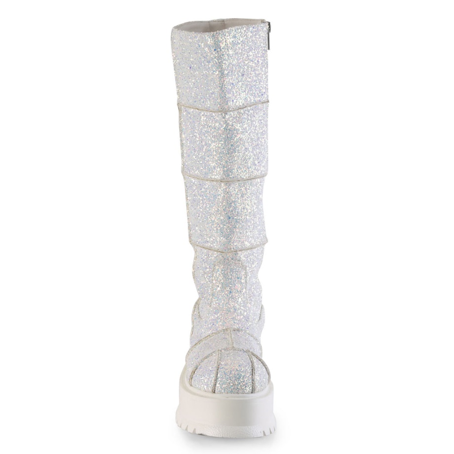 Slacker-230 White Multi Glitter Demonia Ireland