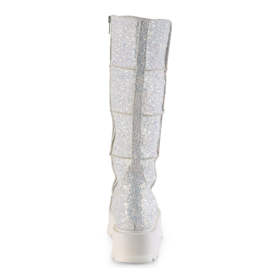 Slacker-230 White Multi Glitter Demonia Ireland