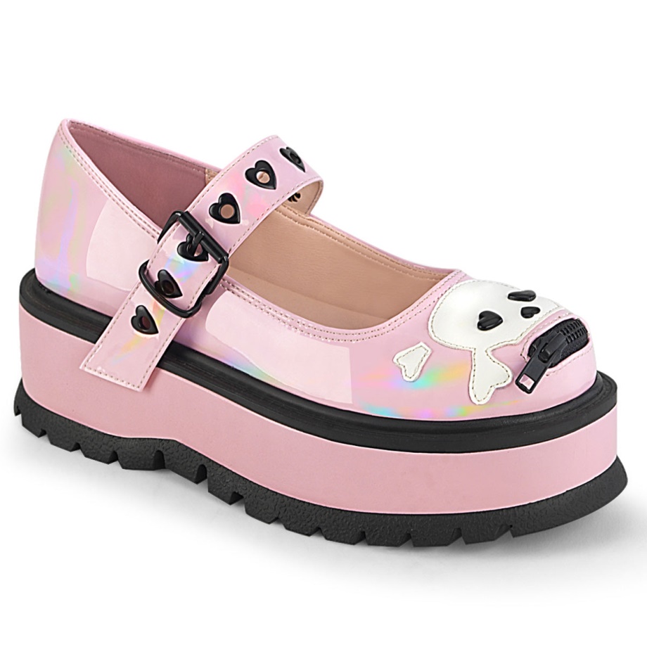 Slacker-27 Baby Pink Hologram Demonia Ireland