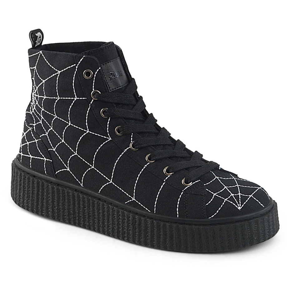 Sneeker-250 Black Canvas Demonia Ireland