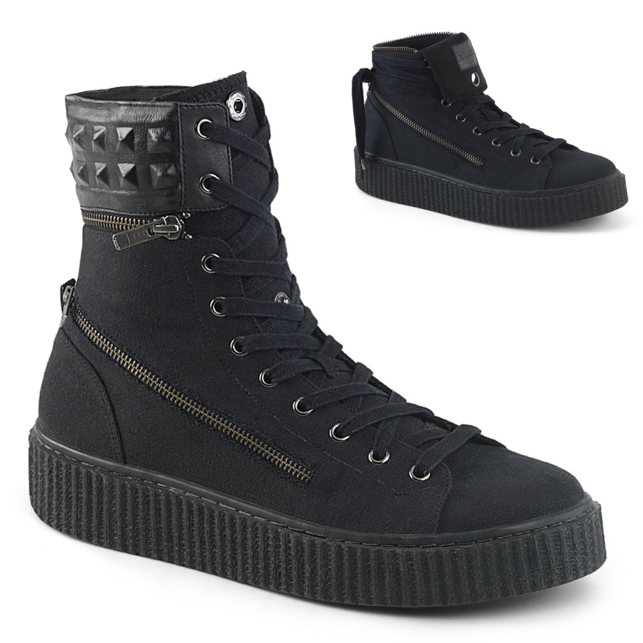 Sneeker-270 Black Canvas Demonia Ireland