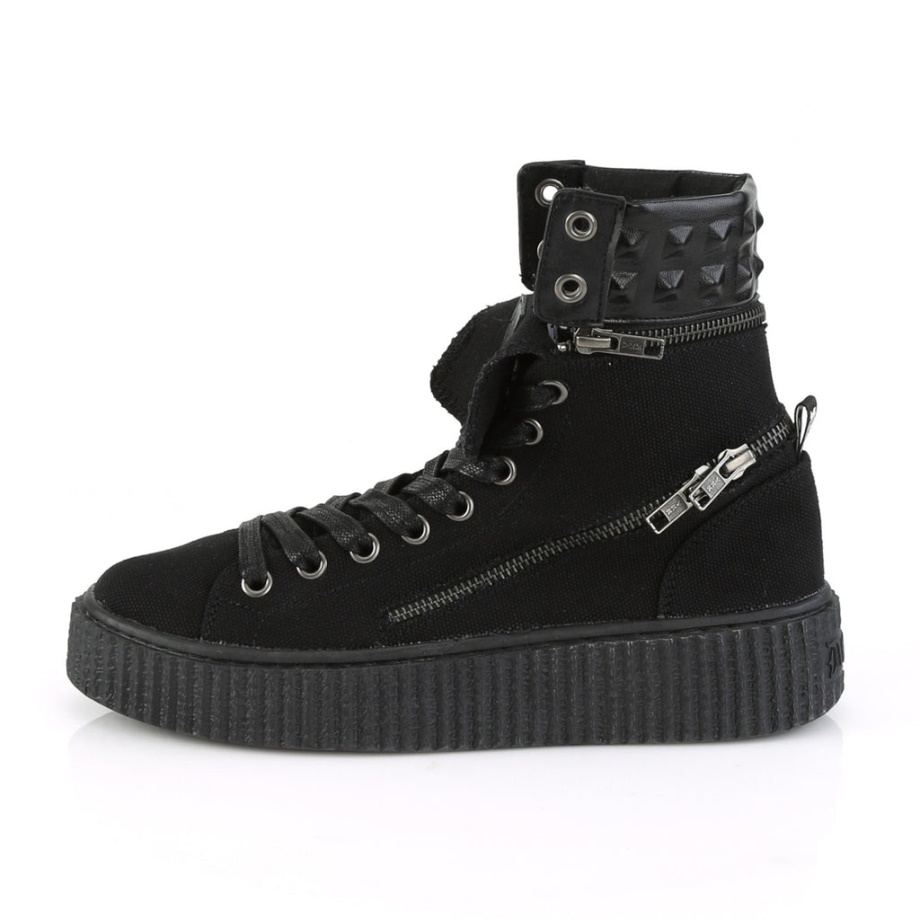 Sneeker-270 Black Canvas Demonia Ireland