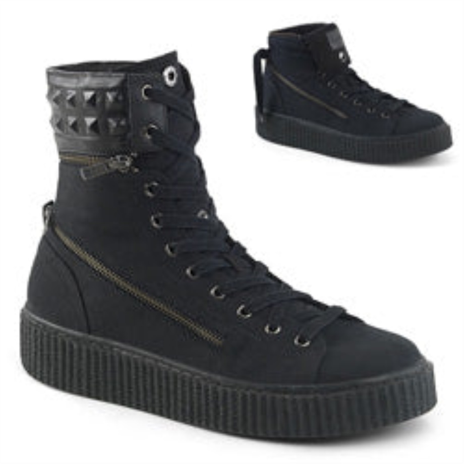 Sneeker-270 Black Canvas Demonia Ireland