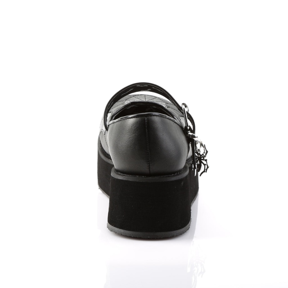 Sprite-05 Demonia Ireland Black Vegan Leather-Black Patent