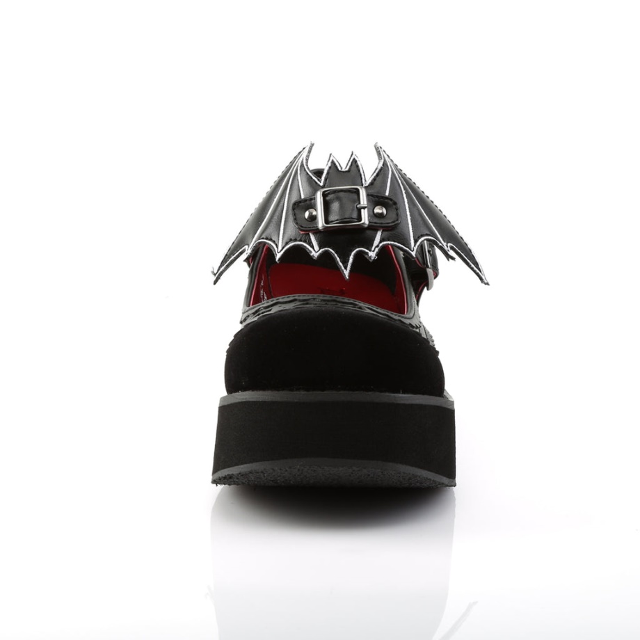 Sprite-09 Black Vegan Leather-Velvet Demonia Ireland