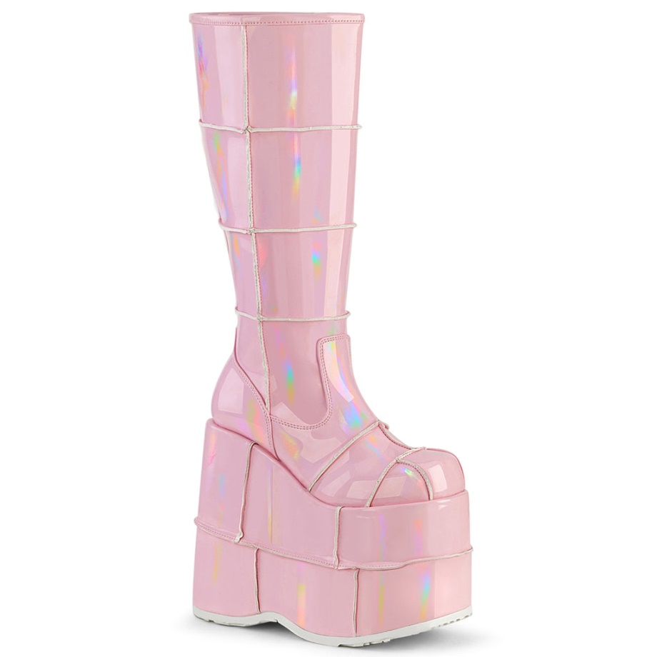 Stack-301 Baby Pink Hologram Demonia Ireland