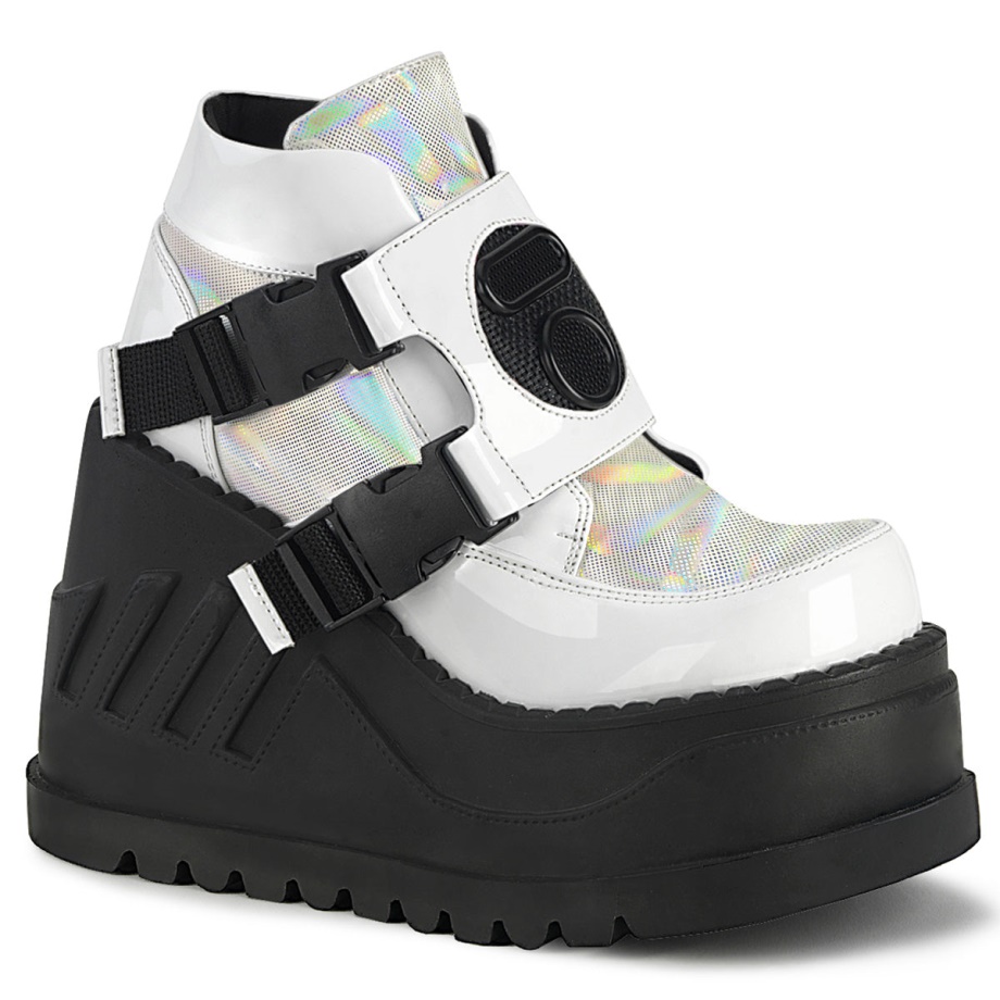 Stomp-15 Demonia Ireland White Patent-Multi