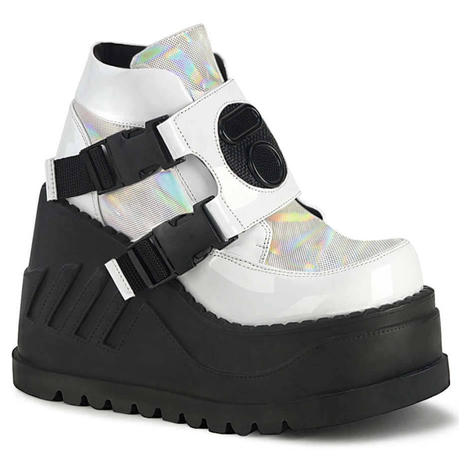 Stomp-15 Demonia Ireland White Patent-Multi