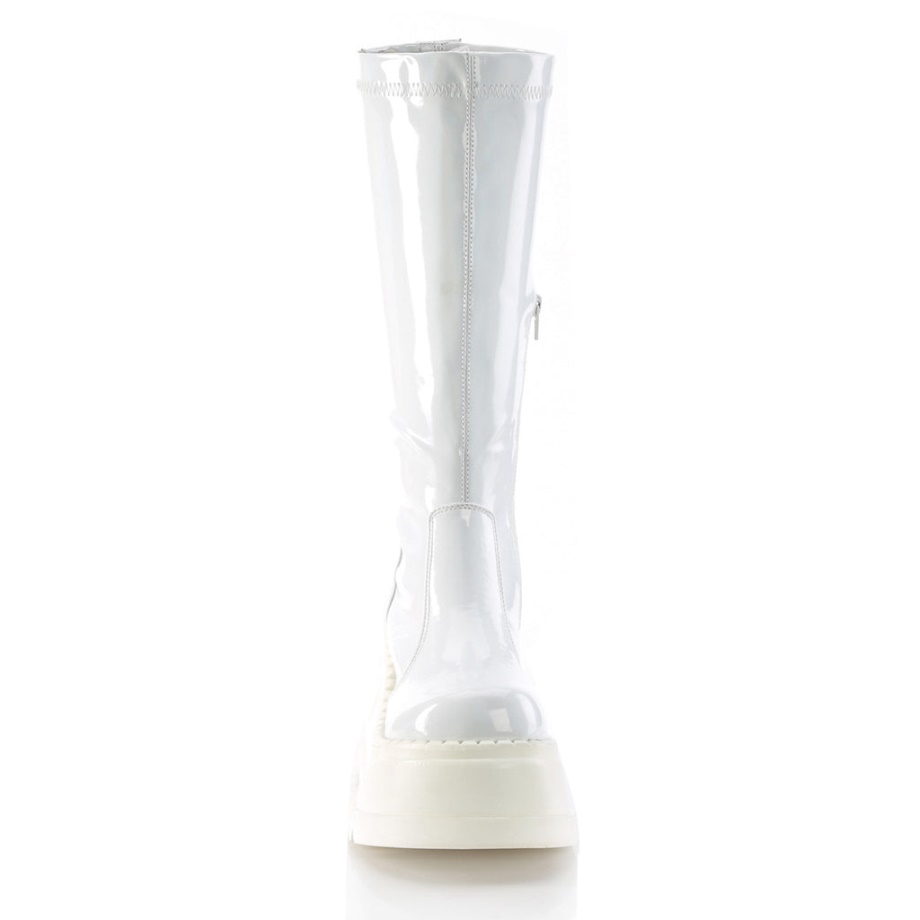 Stomp-200 Demonia Ireland White Hologram Stretch Patent