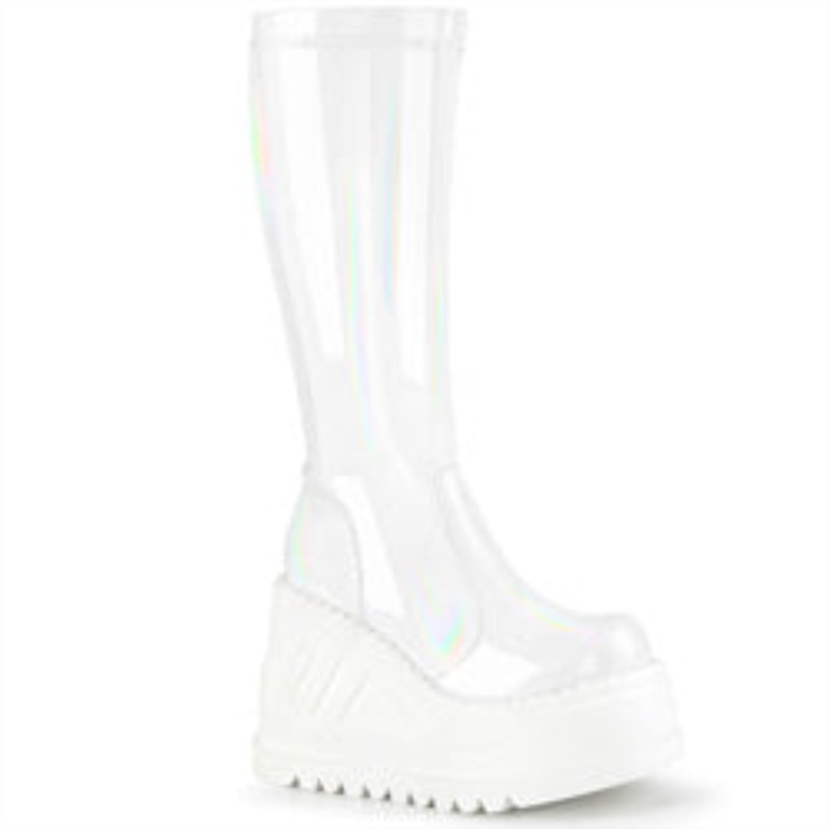 Stomp-200 Demonia Ireland White Hologram Stretch Patent