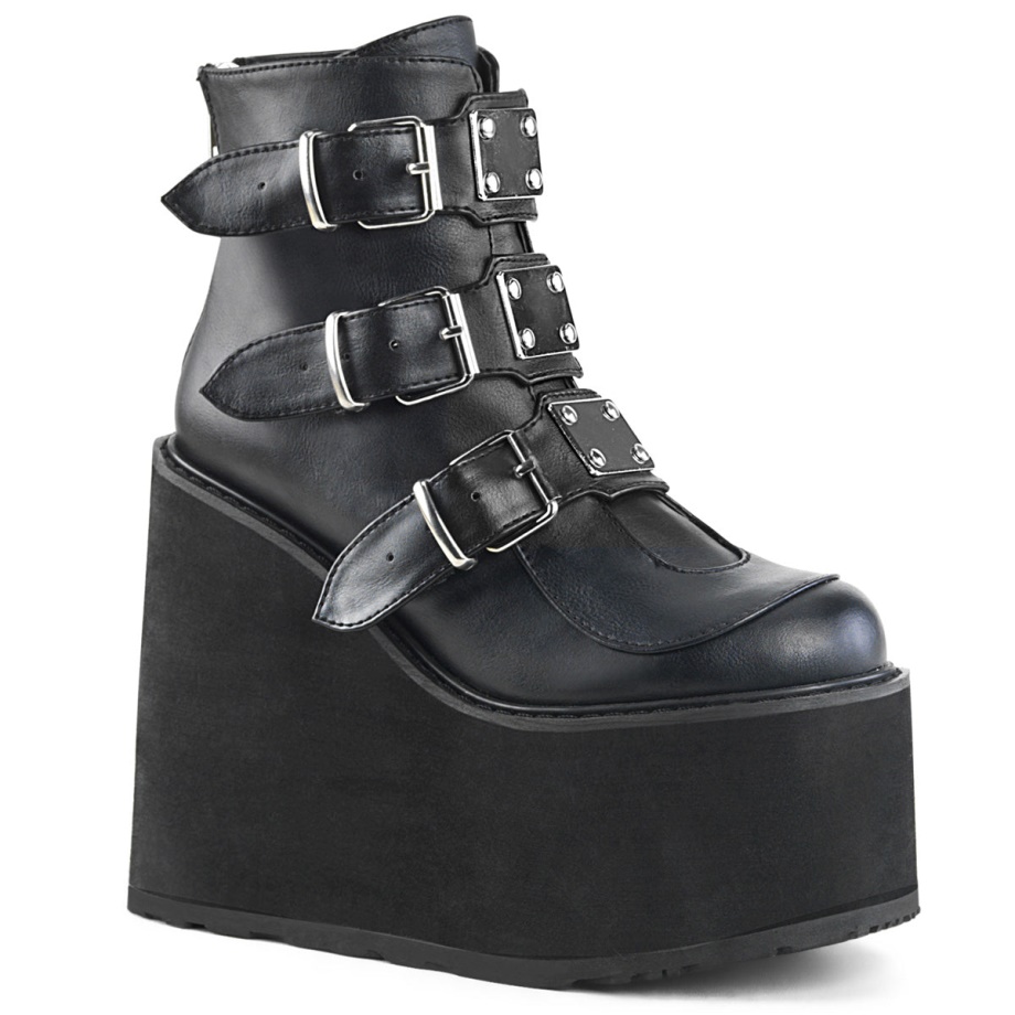 Swing-105 Black Vegan Leather Demonia Ireland