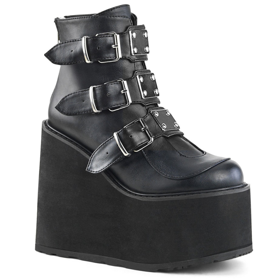 Swing-105 Black Vegan Leather Demonia Ireland