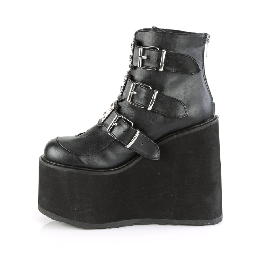 Swing-105 Black Vegan Leather Demonia Ireland