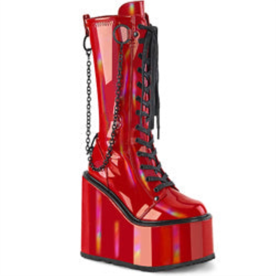 Swing-150 Demonia Ireland Red Holographic Stretch Patent