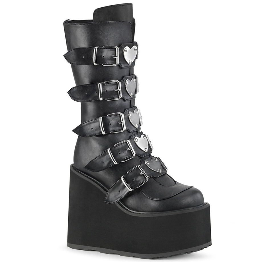 Swing-230 Black Vegan Leather Demonia Ireland
