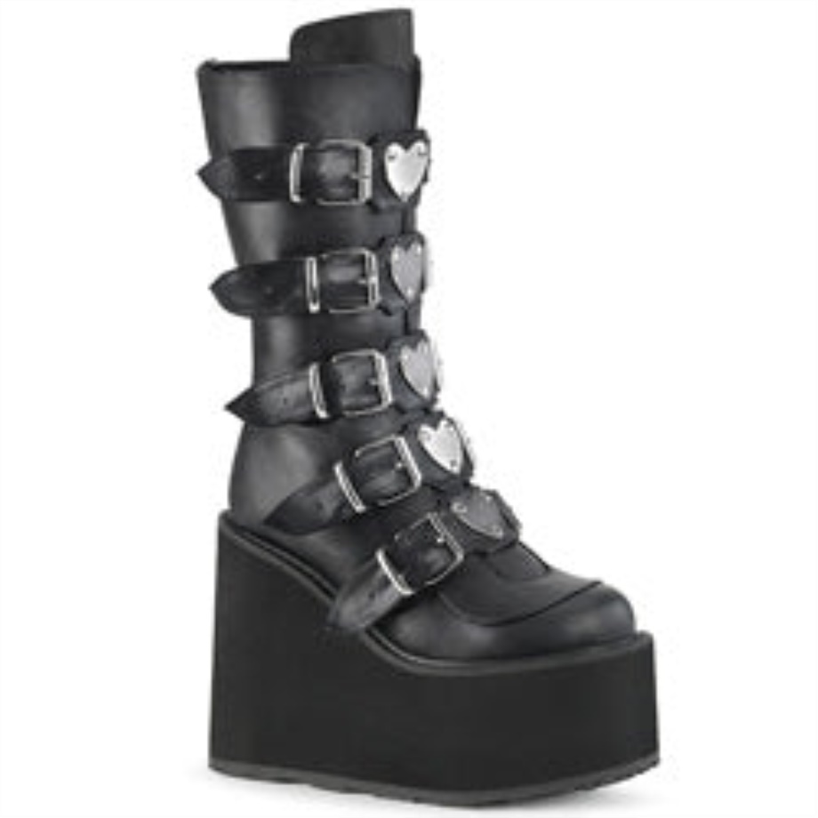 Swing-230 Black Vegan Leather Demonia Ireland