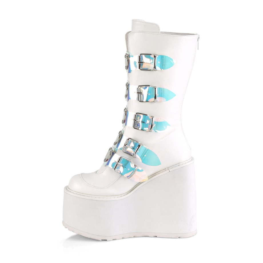 Swing-230 White Vegan Leather Demonia Ireland