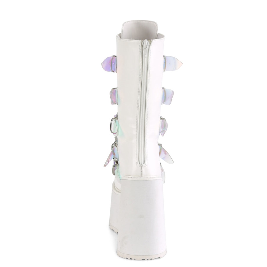 Swing-230 White Vegan Leather Demonia Ireland