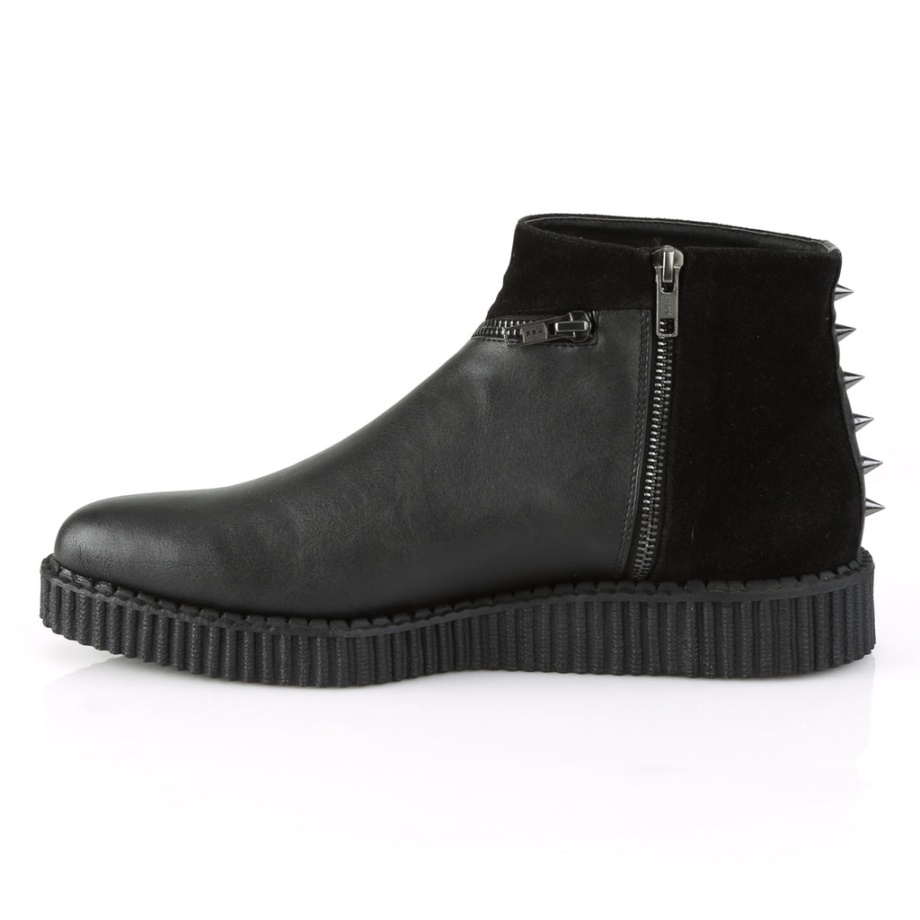 V-Creeper-750 Black Vegan Leather-Microfiber Demonia Ireland