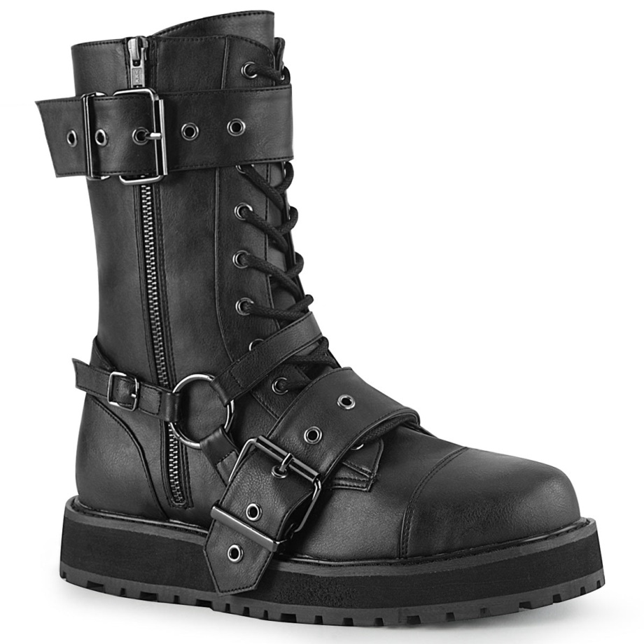Valor-220 Black Vegan Leather Demonia Ireland