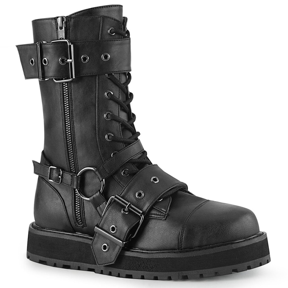 Valor-220 Black Vegan Leather Demonia Ireland