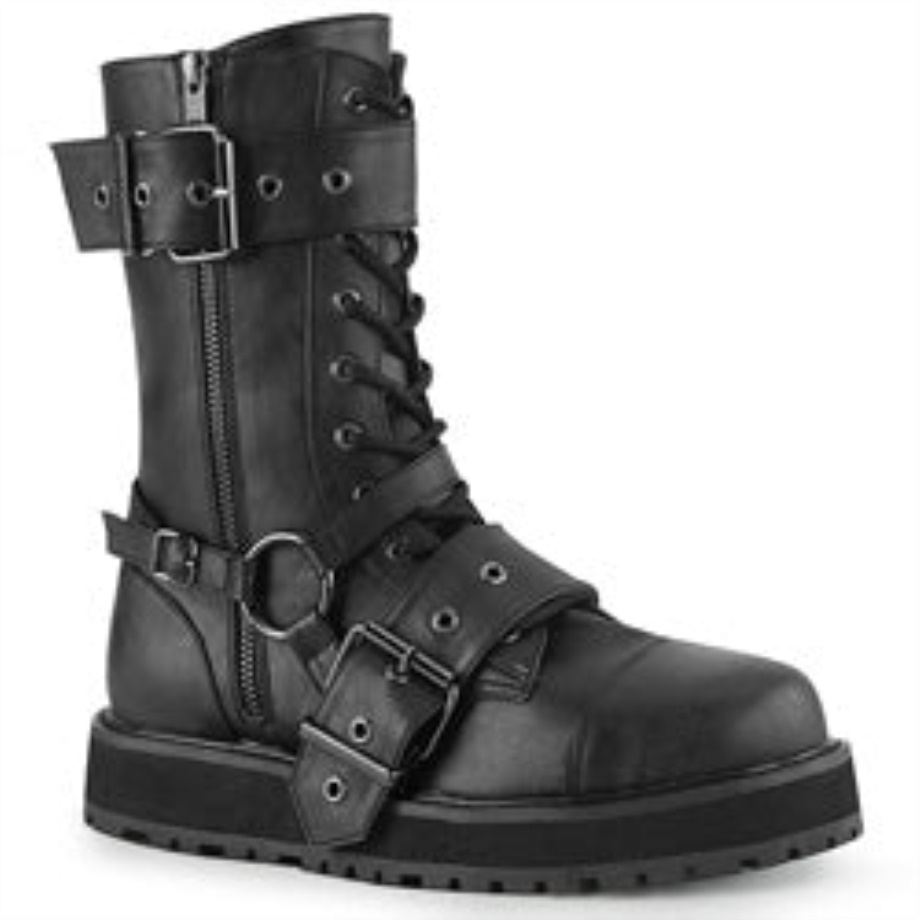 Valor-220 Black Vegan Leather Demonia Ireland