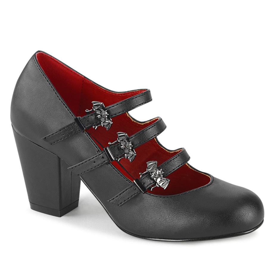 Vivika-38 Demonia Ireland Black Vegan Leather