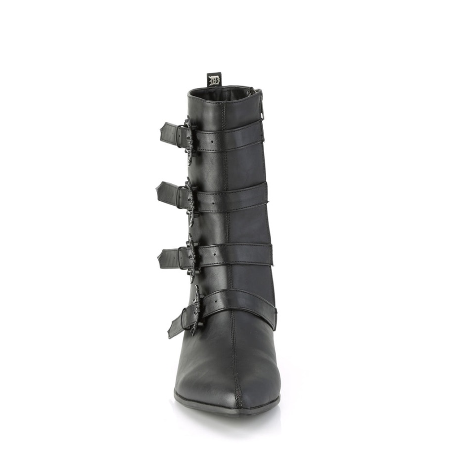 Warlock-110-B Demonia Ireland Black Vegan Leather