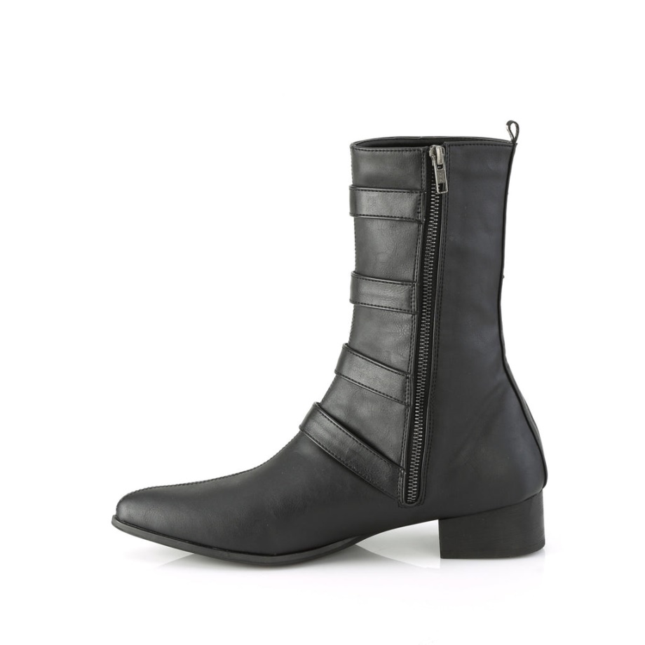 Warlock-110-B Demonia Ireland Black Vegan Leather