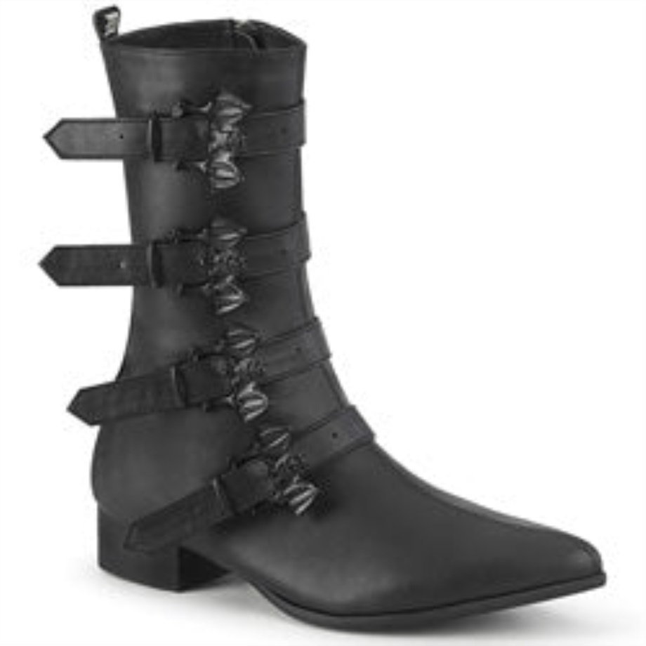 Warlock-110-B Demonia Ireland Black Vegan Leather