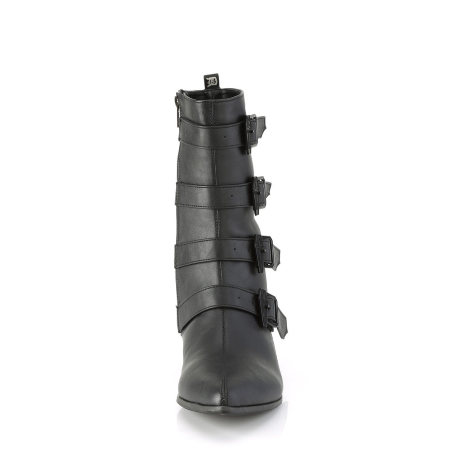 Warlock-110-C Black Vegan Leather Demonia Ireland