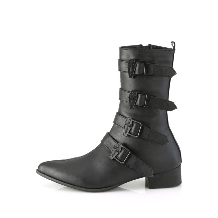 Warlock-110-C Black Vegan Leather Demonia Ireland