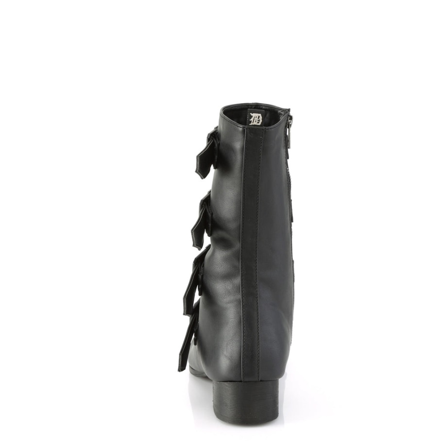 Warlock-110-C Black Vegan Leather Demonia Ireland