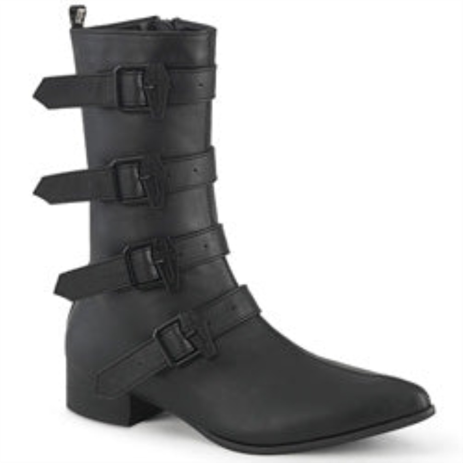 Warlock-110-C Black Vegan Leather Demonia Ireland