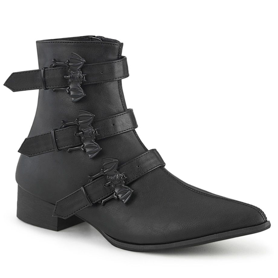 Warlock-50-B Demonia Ireland Black Vegan Leather