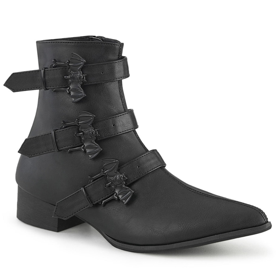 Warlock-50-B Demonia Ireland Black Vegan Leather
