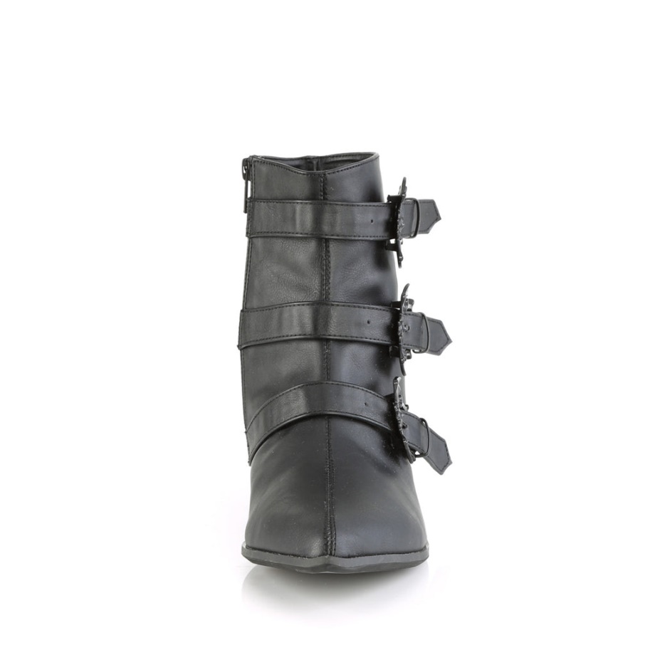 Warlock-50-B Demonia Ireland Black Vegan Leather