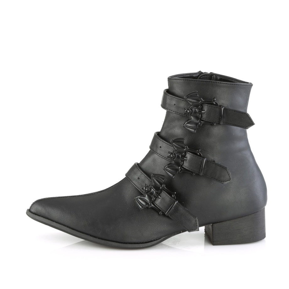 Warlock-50-B Demonia Ireland Black Vegan Leather