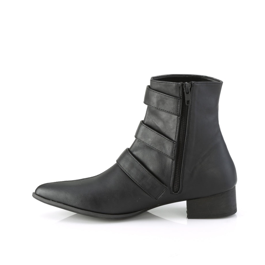 Warlock-50-C Black Vegan Leather Demonia Ireland