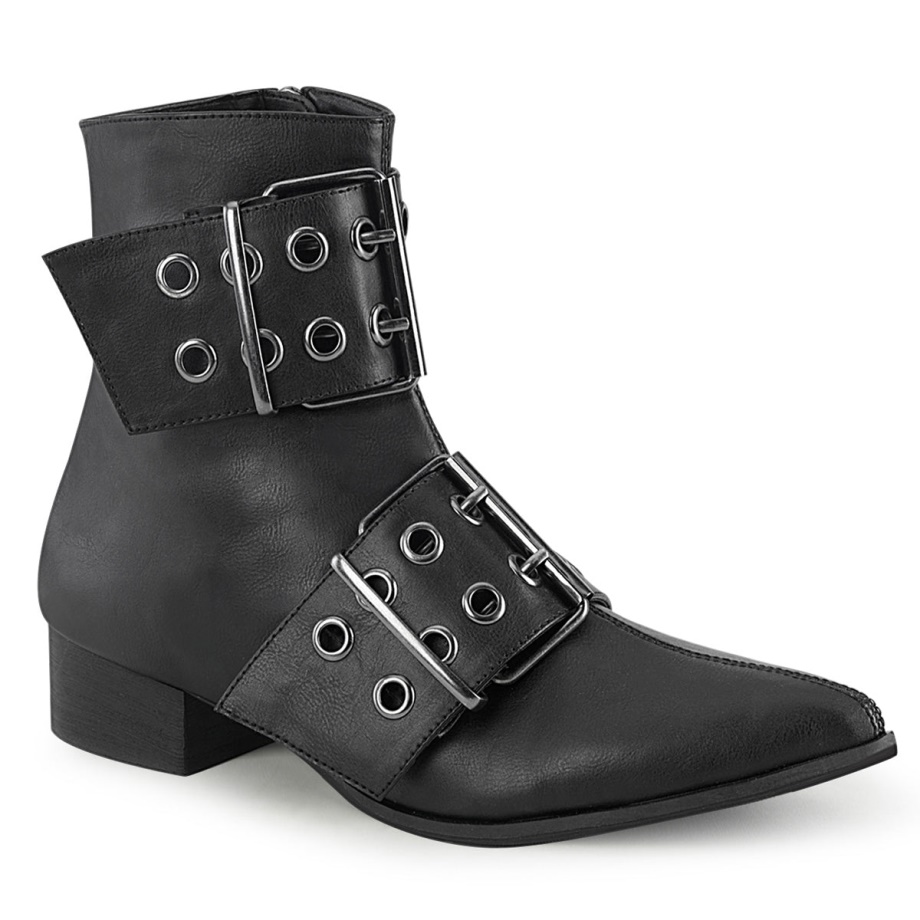 Warlock-55 Demonia Ireland Black Vegan Leather