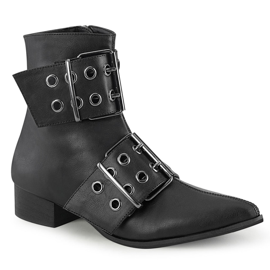 Warlock-55 Demonia Ireland Black Vegan Leather