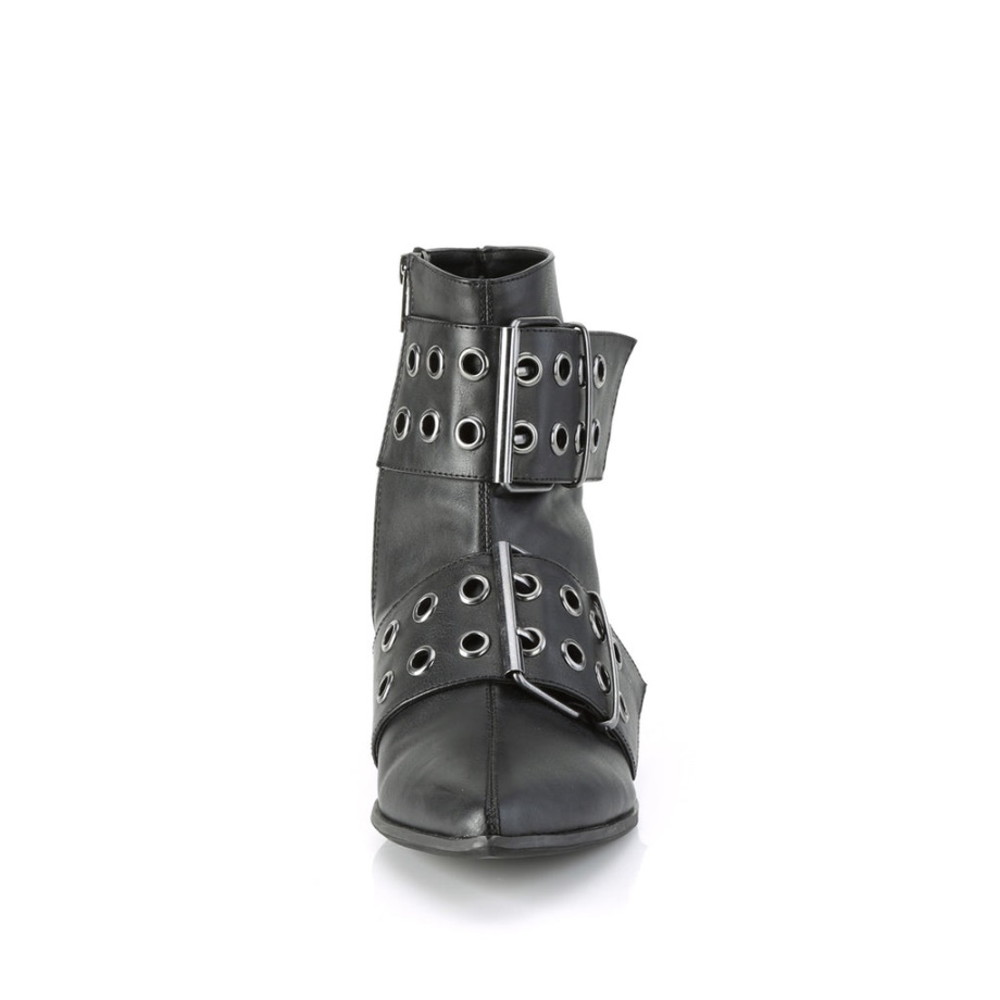 Warlock-55 Demonia Ireland Black Vegan Leather