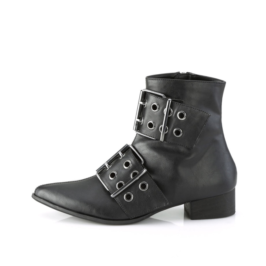 Warlock-55 Demonia Ireland Black Vegan Leather