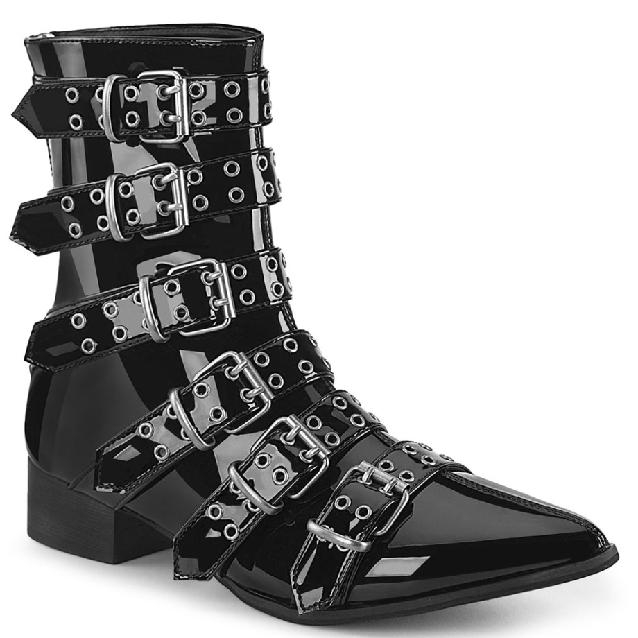 Warlock-70 Black Patent Demonia Ireland
