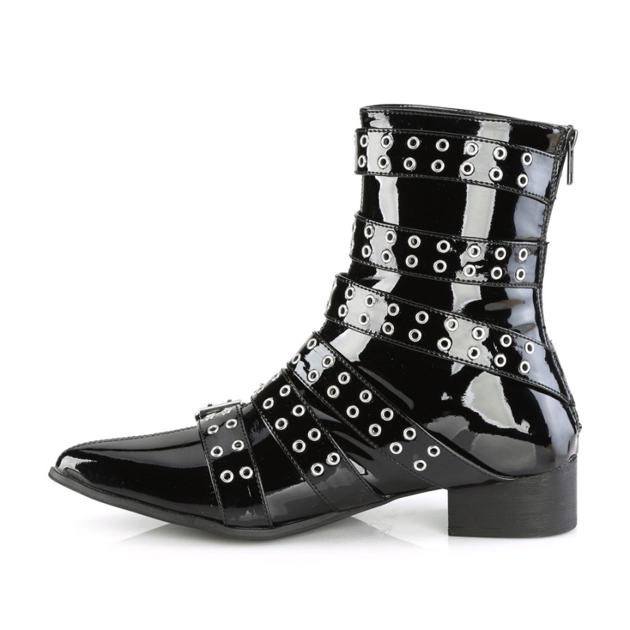Warlock-70 Black Patent Demonia Ireland
