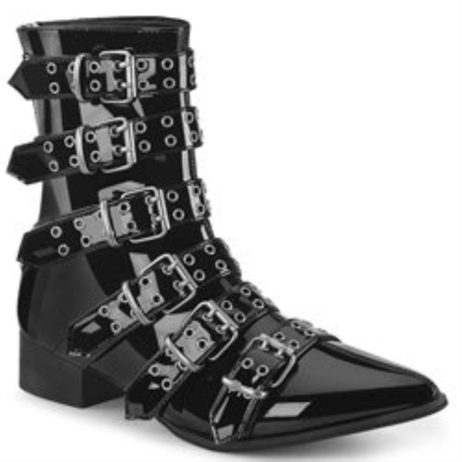 Warlock-70 Black Patent Demonia Ireland