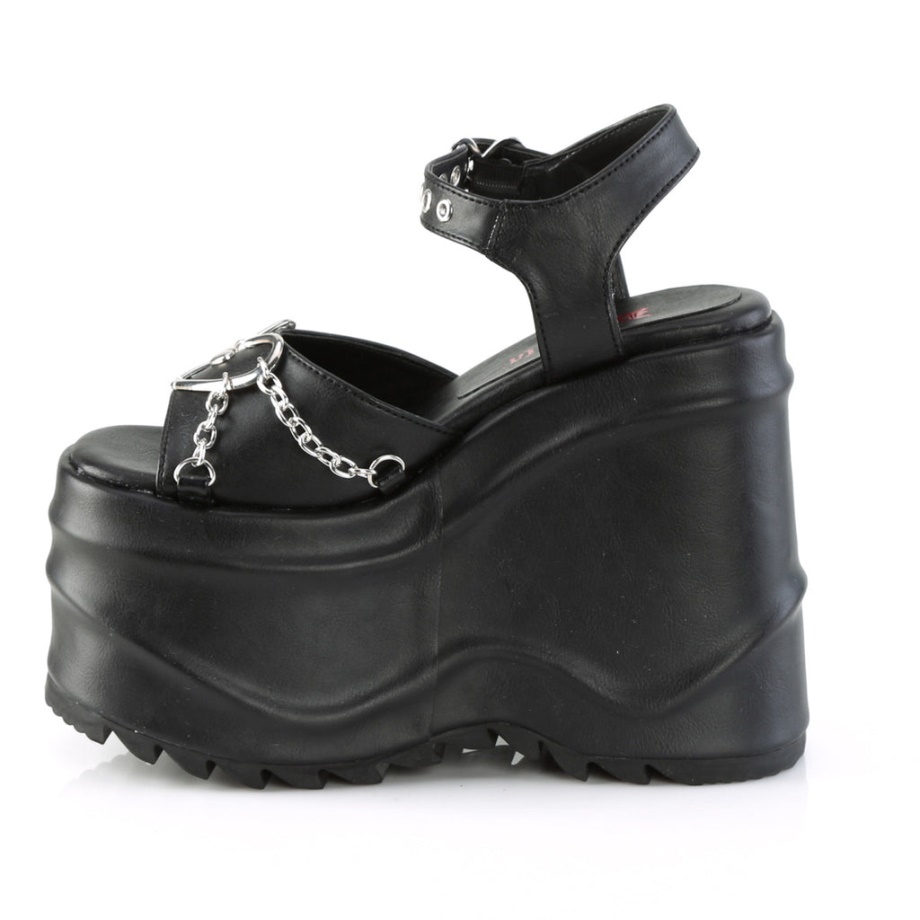 Wave-09 Demonia Ireland Black Vegan Leather