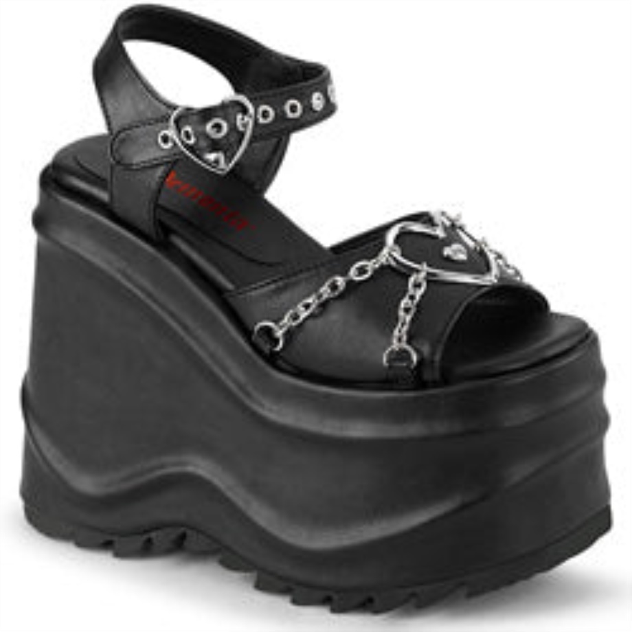 Wave-09 Demonia Ireland Black Vegan Leather
